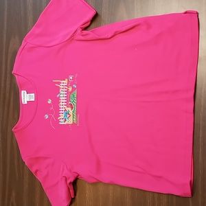 Breckenridge Pink w Summer Scene Tee Shirt L